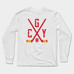 CGY Retro Sticks - White Long Sleeve T-Shirt